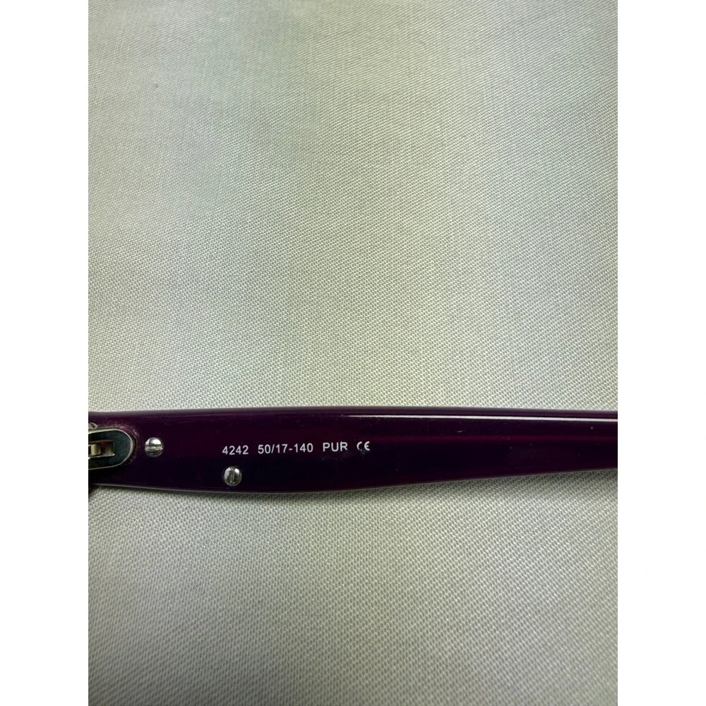 Helium Paris Eyeglasses Womens 50mm  Excellent Cat Eye Purple‎ Leopard 4242